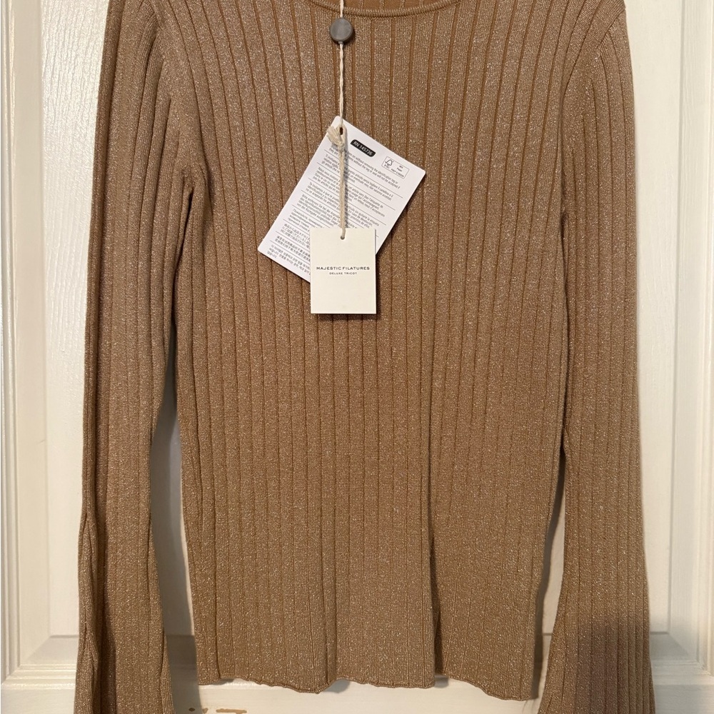 Majestic filatures deluxe tricot long sleeves sweater/blouse size 1 NWT